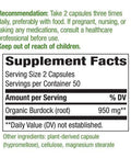 Nature's Way Burdock Root 475 Milligrams per Capsules, 100 Vegetarian Capsules. Pack of 3 bottles.