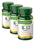 Nature'S Bounty Vitamin B12 2500 Mcg Cellular Energy Support For Energy Metabolism Heart & Nervous System Health 75 Quick Dissolve Tablets (Pack Of 3)