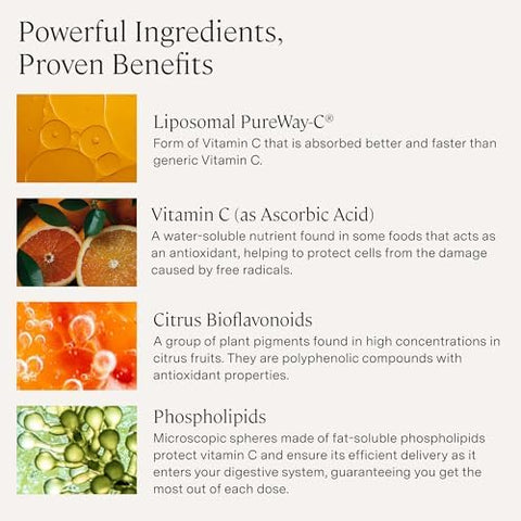 Stonehenge Health Dynamic Liposomal Vitamin C 1500mg 90 Capsules Advanced Formula Phospholipids sourced from NonGMO Sunflower Supports Healthy Immune System Collagen Synthesis and Brain Health