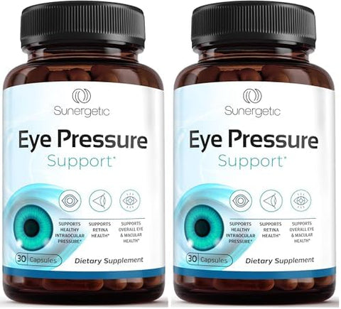 Sunergetic Premium Eye Pressure Support Supplement Eye Pressure Supplement With Saffron Lutein Zeaxanthin Bilberry & Pine Bark Supports Ocular Health & Overall Vision 30 Count