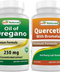 Best Naturals Oregano Oil 250 Mg & Quercetin with Bromelain