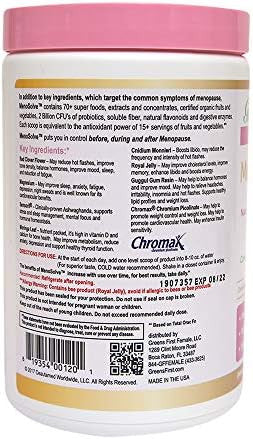 Greens First Menosolve Plus Probiotics Powder Natural Relief For Menopause Symptoms Nongmo/Dairy/Soy With Red Clover Flower Magnesium & Moringa Leaf (30 Servings)
