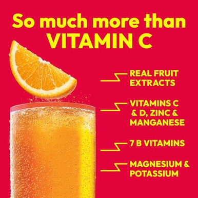 Emergen-C 1000mg Vitamin C Immune Support Powder Super Orange 10CT includes Zinc Manganese 7 B Vitamins and Electrolytes for Back to School Essentials