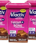 Viactiv Max Formula Calcium +Vitamin D3 Supplement For Bone Health Milk Chocolate 100 Soft Chews - 3 Pack