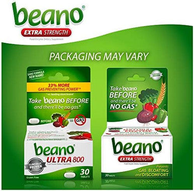 Beano Ultra 800 Gas Prevention And Digestive Enzyme Supplement 30 Ct 4 Pack