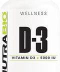 Nutrabio Vitamin D (5000 Iu) Immune Support 90 Vegetable Capsules