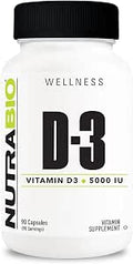 Nutrabio Vitamin D (5000 Iu) Immune Support 90 Vegetable Capsules