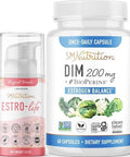 Smnutrition Dim Supplement For Women & Estrogen Estriol Cream Hormone Balancing Set With Diindolylmethane Dim For Women (60 Servings) And Estrogen Cream Original Formula (84 Servings)