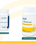 Klaire Labs L-Methylfolate - 1000 mcg Folate Highly Bioavailable, Hypoallergenic 1000 Micrograms (1 Milligram) Metafolin L-5-MTHF (60 Capsules)