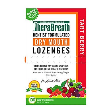 Therabreath Dry Mouth Lozenges With Zinc Tart Berry Flavor 100 Lozenges