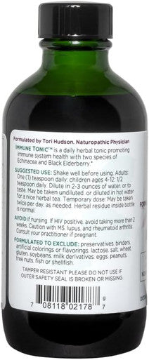 Vitanica Immune Tonic Black Elderberry 2000mg Echinacea Immune Support Non-GMO Vegetarian 4 Ounce (Packaging May Vary)
