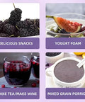 Food to Live Dried Black Mulberry, 5.3oz (150g) - Vegan | Juicy Sweet-Tart Superfruit for Snacks, Smoothies & Baking | Raw, No Sugar Added, Resealable Bulk Bag