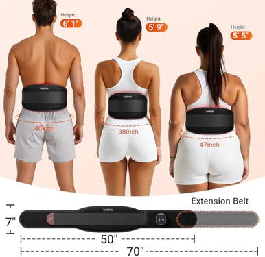 Comfytemp Cordless Red Light Therapy Massage Belt With Vibration For Back Wearable Fsa Eligible Hsa Near Infrared Lower Back Massager Portable Birthday Mothers Day s For Women Mom 660Nm & 850Nm