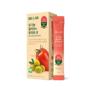 BB LAB Organic Olive Tomato Shot 100% Spanish Organic Extra Virgin Olive Oil & Tomato Blend Travel Easy on-the-go Liquid Stick 20g x 10 Sticks