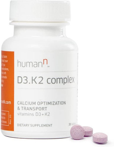 HumanN Vitamin D3 and K2 Complex Supports Immune Respiratory Lung and Bone Health Dietary Supplement Fast Melt Tablets 30 Count from The Makers of SuperBeets