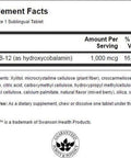 Swanson Supplemelts Vitamin B-12 1000 mcg 60 Chwbls