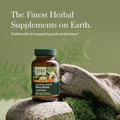 Gaia Herbs Maca Root Caffeine Natural Energy Supplement 60 Vegan Capsules (30Day Supply)
