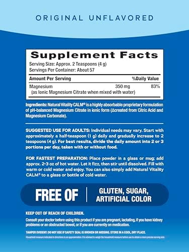 NATURAL VITALITY Original Calm Magnesium Drink Mix 8 OZ