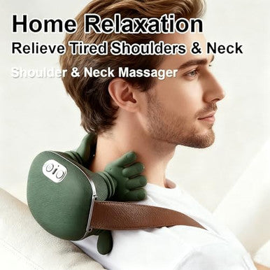 Bitoffun Shoulder And Neck Massager Bionic Heated Massager Neck Massager With Fingers 4D Kneading Massage Simulates A Real Palm Massage For Comfort Relax Muscle Tension
