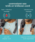 Homedics Pro Therapy Vibration Neck Massager With Heat Soft Foam, Vibration Massage, Plus Soothing Heat And Choice Of 2 Speeds, Pull Tighter To Increase Intensity, Tan