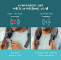Homedics Pro Therapy Vibration Neck Massager With Heat Soft Foam, Vibration Massage, Plus Soothing Heat And Choice Of 2 Speeds, Pull Tighter To Increase Intensity, Tan