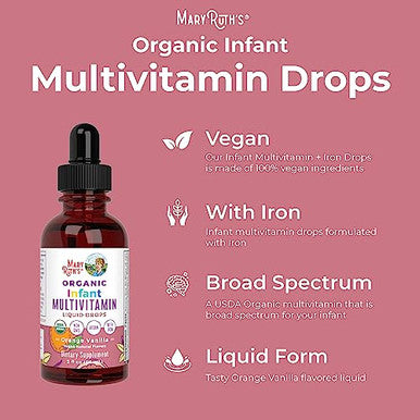 Maryruth's Organics Infant Precision Probiotics Colic & Multivitamin Iron Drops