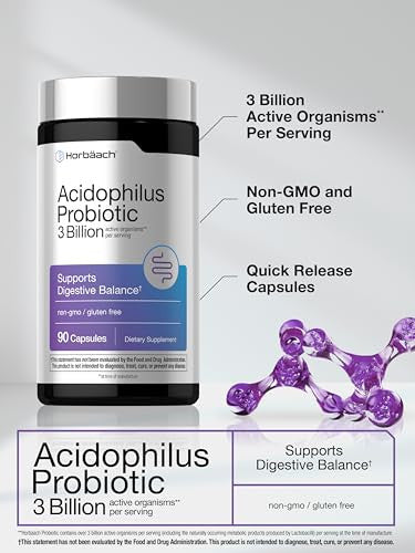 Horbaach Probiotic For Women & Men's Digestive Health 90 Capsules
