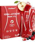 Leafstory Yerba Mate & Acv Blend Reset Jelly Supplement 15 2 Sticks Support Gut Cleanse Detox & Metabolism