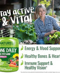 Naturelo One Daily Multivitamin For Women 50+ (Iron) 60 Capsules Calcium Supplement For Bone Strength 120 Capsules Bundle