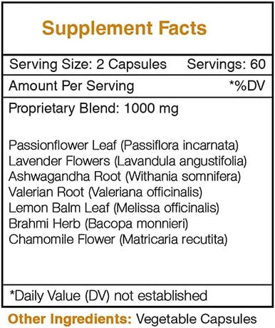 Secrets of the Tribe - Calm Secret, Anxious-Free Formula, Herbal Supplement Blend (120 Capsules)