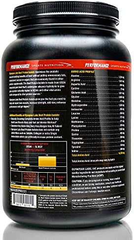 Olympian Labs Beef Protein Isolate Powder 24G Protein Bst 2 Grams Bcaa'S Muscle Building Amino Acids 32 Ounces Flavored With Real Chocolate