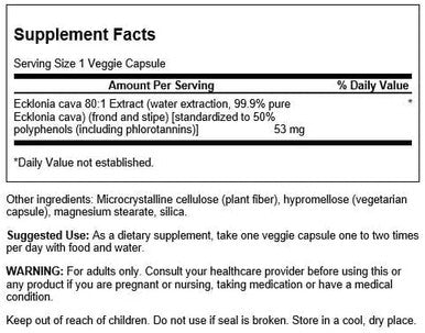 Swanson Ecklonia Cava Extract 53 Milligrams 30 Veg Capsules