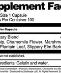 Terravita Plantain Combination - Plaintain, Marshmallow, Chamomile And More - 450 Mg (100 Capsules, Zin: 512583)