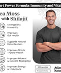 Atlantic Naturals Sea Moss Superfood Bundle Sea Moss with Shilajit 5in1 Capsules and Sea Moss Powder with Ashwagandha Beet Root and Maca Root Enhanced Vitality Skin and Athletic Support 60 ct and 150g