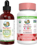 Maryruth'S Probiotic (Unflavored) & Probiotic Gummies For Kids (Strawberry) Usda Organic Clean Label Project Verified Vegan Non-Gmo Sugar-Free Immune Support Antioxidant & Digestive Health