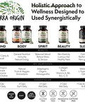 Terra Origin Healthy Hair Skin And Nails Supplement Collagen Biotin Horsetail & Bcomplex Supports Hair Strength Skin Elasticity & Nail Growth Vitamins For Women And Men 60 Capsules