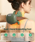Eiwajkxe Neck Massager With Heat - Neck And Back Shiatsu Massager For Relieve Fatigue Deep Tissue Portable Neck And Shoulder Massager For Home And Travel Green