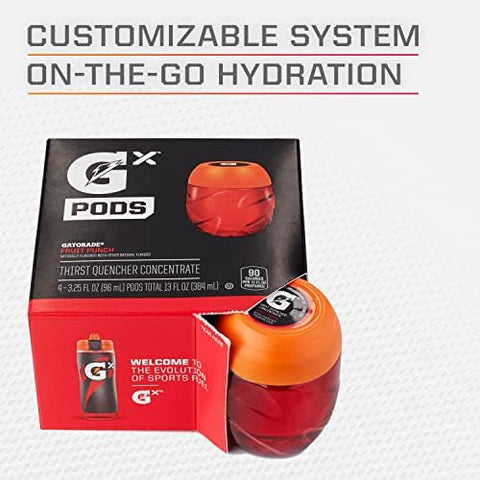 Gatorade Gx Hydration System NonSlip Gx Squeeze Bottles Or Gx Sports Drink Concentrate Pods 4 Count (Pack of 4)