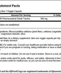 Swanson Amino Acid Ajipure Taurine Pharmaceutical Grade 500 Milligrams 60 Veg Capsules