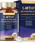 Totaria L Methylfolate 15Mg 5-Mthf With B-Complex & Dual Magnesium Active 5-Mthf Form + Methyl B12 Supports Methylation, Cellular Function & Energy Metabolism Non-Gmo, Gluten (120 Capsules)