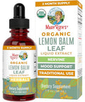 Maryruth'S Organics Lemon Balm Leaf Liquid Extract Mood Support Relaxation Calming Nervine Herbal Lemon Balm Tincture Usda Organic Vegan Non-Gmo Gluten Free 1 Fl Oz
