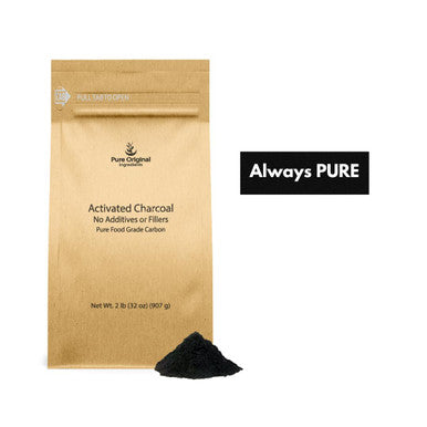 PURE ORIGINAL INGREDIENTS Activated Charcoal (2Lb) Activated Carbon, Vegan, Non-Gmo