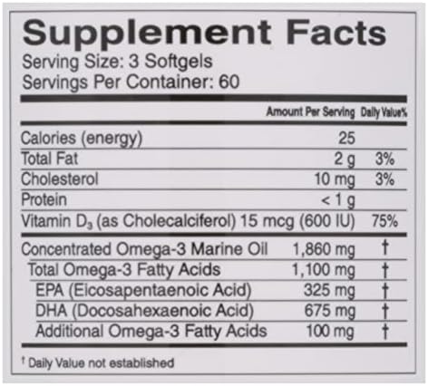 Cardiotabs Omega 3 Lemon Minis + Vitamin D3 1100 Mg Omega3 In Triglyceride Form And 600 Iu Vitamin D3 Easytoswallow Fresh Lemonflavored Omega3 Supplement Softgels 180 Count