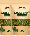 Mulberry Leaf Tea 8 Oz, Dried Crushed Leaves, Best Caffeine Free Tea - Way4Organic (8 Oz (2 Pack))
