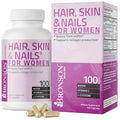 Bronson Hair Skin and Nails with Biotin Extra Strength Vitamin Supplement for Women 100 Capsules