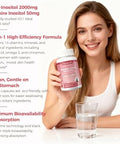 Mulittea MyoInositol and DChiro Supplement for Women 14in1 Liposomal Inositol with Folic AcidOmega3 and Multivitamin for Hormone BalanceSupport OvarianSkin and Mood 40: 1 Vegan 120 Capsules