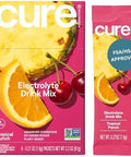 Cure Hydration Plantbased Electrolyte Drink Mix No Added Sugar Dehydration Relief Coconut Water Powder Fsahsa Eligible Nongmo Vegan 8 Packets " Tropical Punch