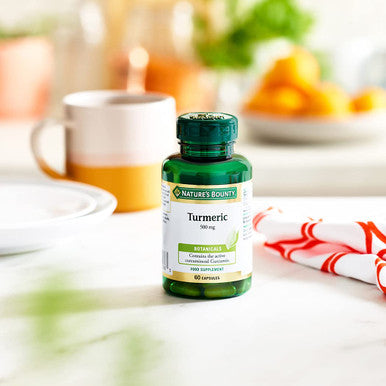 Nature's Bounty Turmeric 500 Mg Capsules - Pack Of 60 Capsules Two-A-Day - 450Mg Of Turmeric Root - Contains Curcumin - Gluten Free