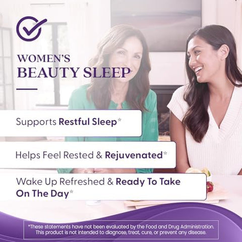 Doctors Best Womens Beauty Sleep With Magnesium Theanine Melatonin Sleep and Relaxation Support NonGmo Gluten Soy Vegan 60 Veggie Caps