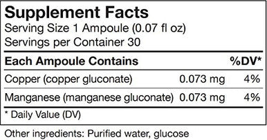 UNDA GAMMADYN Mn-Cu | Manganese-Copper Oligo-Element Supplement | 30 Ampoules